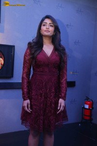 actress eesha rebba in a dark red maroon mini dress photoshoot