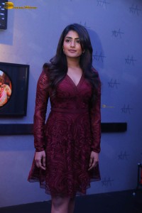 actress eesha rebba in a dark red maroon mini dress photoshoot