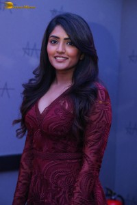 actress eesha rebba in a dark red maroon mini dress photoshoot