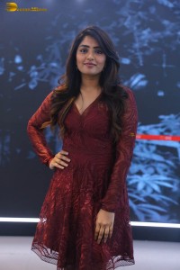 actress eesha rebba in a dark red maroon mini dress photoshoot