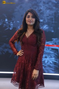 actress eesha rebba in a dark red maroon mini dress photoshoot