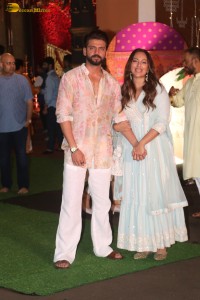 Celebrities including Sanjay Dutt, Shilpa Shetty, Govinda, Mrunal Thakur, and Disha Patani attended Ganpati Puja at Maharashtra CM Eknath Shinde’s house