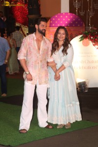 Celebrities including Sanjay Dutt, Shilpa Shetty, Govinda, Mrunal Thakur, and Disha Patani attended Ganpati Puja at Maharashtra CM Eknath Shinde’s house