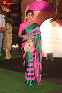 Celebrities including Sanjay Dutt, Shilpa Shetty, Govinda, Mrunal Thakur, and Disha Patani attended Ganpati Puja at Maharashtra CM Eknath Shinde’s house