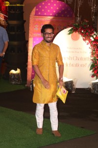 Celebrities including Sanjay Dutt, Shilpa Shetty, Govinda, Mrunal Thakur, and Disha Patani attended Ganpati Puja at Maharashtra CM Eknath Shinde’s house