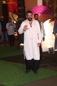 Celebrities including Sanjay Dutt, Shilpa Shetty, Govinda, Mrunal Thakur, and Disha Patani attended Ganpati Puja at Maharashtra CM Eknath Shinde’s house