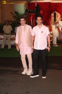 Celebrities including Sanjay Dutt, Shilpa Shetty, Govinda, Mrunal Thakur, and Disha Patani attended Ganpati Puja at Maharashtra CM Eknath Shinde’s house
