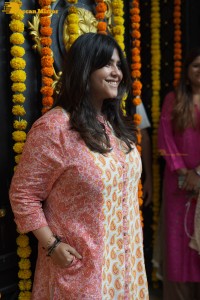 Film and TV celebrities including Jeetendra, Tusshar Kapoor, Mouni Roy and Karan Kundra attended the Ganesh Chaturthi Celebrations at Ekta Kapoor’s residence.