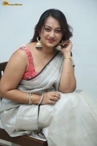 actress Ester Noronha hot in a silver saree