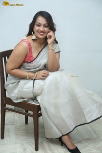 actress Ester Noronha hot in a silver saree