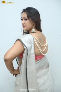 actress Ester Noronha hot in a silver saree