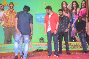 F3 Movie actors Venkatesh and Varun Tej celebrate success