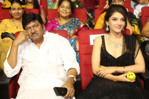 Venkatesh, Varun Tej, Ali, Mehreen and Rajendra Prasad attend the Pre-Release Function of the movie F3