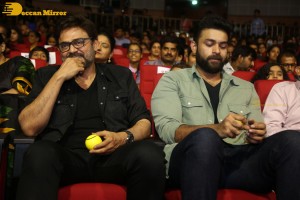 Venkatesh, Varun Tej, Ali, Mehreen and Rajendra Prasad attend the Pre-Release Function of the movie F3