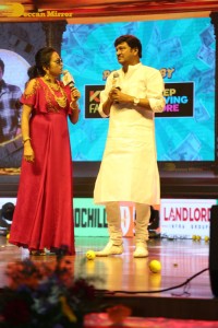 Venkatesh, Varun Tej, Ali, Mehreen and Rajendra Prasad attend the Pre-Release Function of the movie F3