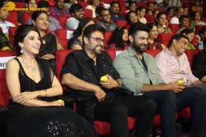 Venkatesh, Varun Tej, Ali, Mehreen and Rajendra Prasad attend the Pre-Release Function of the movie F3