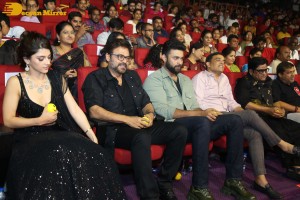 Venkatesh, Varun Tej, Ali, Mehreen and Rajendra Prasad attend the Pre-Release Function of the movie F3