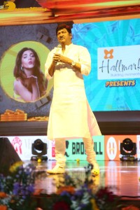 Venkatesh, Varun Tej, Ali, Mehreen and Rajendra Prasad attend the Pre-Release Function of the movie F3