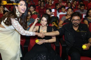 Venkatesh, Varun Tej, Ali, Mehreen and Rajendra Prasad attend the Pre-Release Function of the movie F3