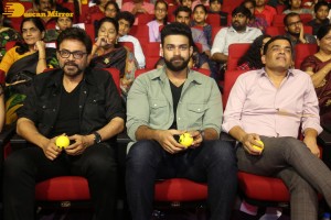 Venkatesh, Varun Tej, Ali, Mehreen and Rajendra Prasad attend the Pre-Release Function of the movie F3