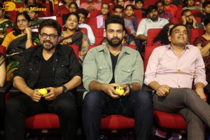 Venkatesh, Varun Tej, Ali, Mehreen and Rajendra Prasad attend the Pre-Release Function of the movie F3