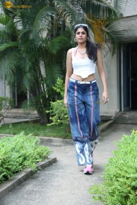 Indian actress Faria Abdullah red-hot looks in a white top and denim jeans