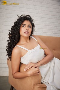 actress Faria Abdullah sexy in a white dress