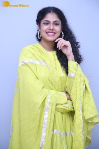 Faria Abdullah in a green dress