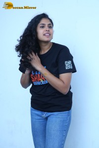 Telugu Actress Faria Abdullah promoting her film