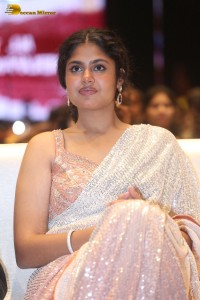 Indian Actress Faria Abdullah in a shiny saree at a movie function