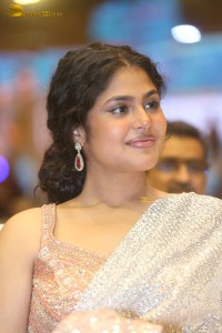 Indian Actress Faria Abdullah in a shiny saree at a movie function