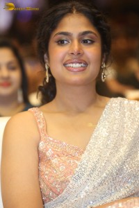 Indian Actress Faria Abdullah in a shiny saree at a movie function