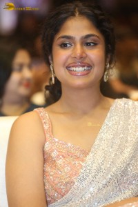 Indian Actress Faria Abdullah in a shiny saree at a movie function