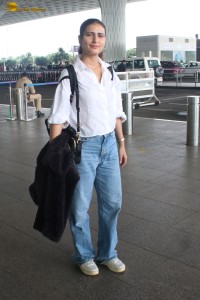 actress Fatima Sana Shaikh spotted in casual wear at airport