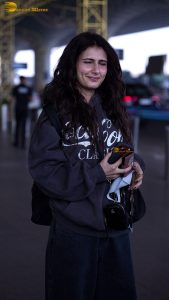 actress Fatima Sana Shaikh stylish looks at mumbai airport