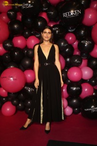 actress Fatima Sana Shaikh cute in a black dress at an event