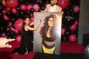 actress Fatima Sana Shaikh cute in a black dress at an event