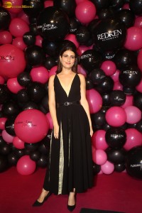 actress Fatima Sana Shaikh cute in a black dress at an event