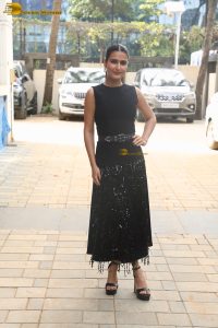 Bollywood actress Fatima Sana Shaikh stylish in a black dress