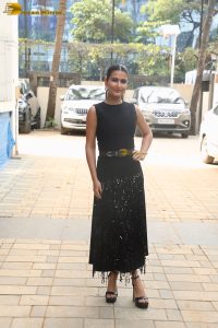 Bollywood actress Fatima Sana Shaikh stylish in a black dress