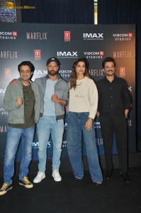Hrithik Roshan, Deepika Padukone, and Anil Kapoor promote the film Fighter at JW Marriott on Jan 23, 2024