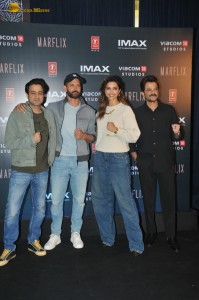 Hrithik Roshan, Deepika Padukone, and Anil Kapoor promote the film Fighter at JW Marriott on Jan 23, 2024