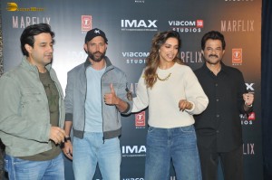 Hrithik Roshan, Deepika Padukone, and Anil Kapoor promote the film Fighter at JW Marriott on Jan 23, 2024