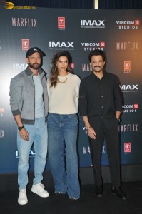Hrithik Roshan, Deepika Padukone, and Anil Kapoor promote the film Fighter at JW Marriott on Jan 23, 2024