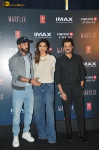 Hrithik Roshan, Deepika Padukone, and Anil Kapoor promote the film Fighter at JW Marriott on Jan 23, 2024