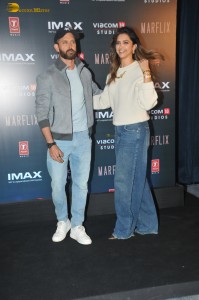 Hrithik Roshan, Deepika Padukone, and Anil Kapoor promote the film Fighter at JW Marriott on Jan 23, 2024