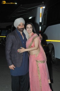 Actors Sunny Deol and Ameesha Patel promote their film Gadar 2 on the sets of Kapil Sharma Show