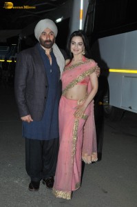 Actors Sunny Deol and Ameesha Patel promote their film Gadar 2 on the sets of Kapil Sharma Show