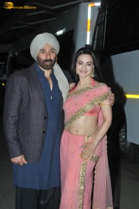 Actors Sunny Deol and Ameesha Patel promote their film Gadar 2 on the sets of Kapil Sharma Show