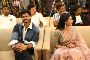 Gam Gam Ganesha Pre-Release attended by Anand Deverakonda, Pragati Srivastava, Nayan Sarika, and Rashmika Mandanna